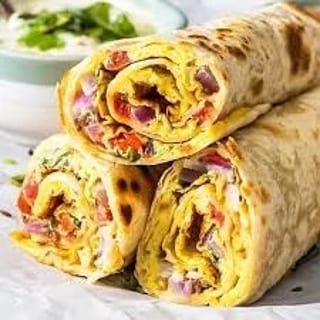 Paratha And Omelette Roll