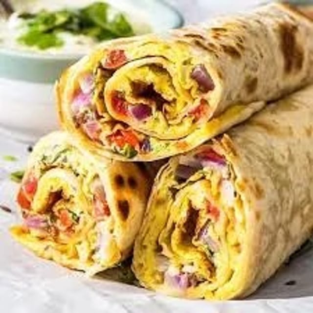 Paratha And Omelette Roll.