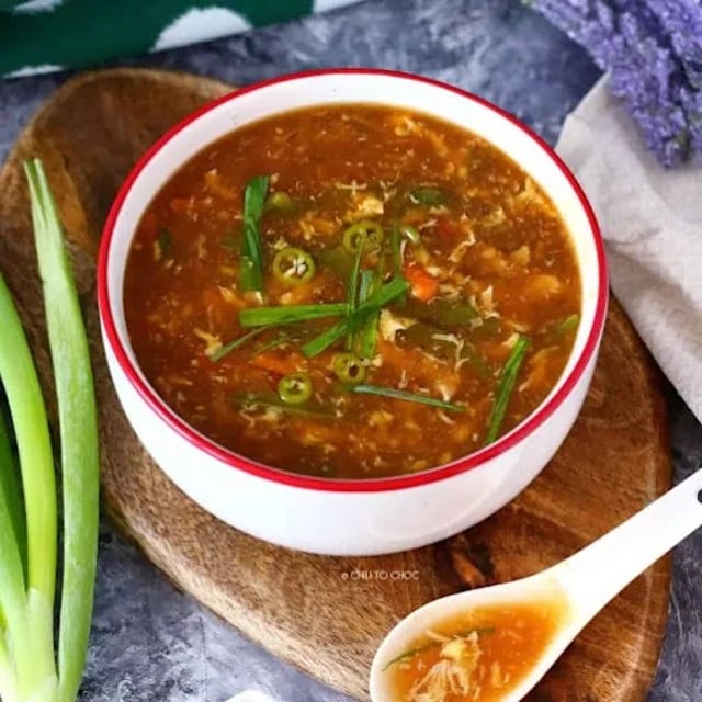 Chicken Sweet and Sour Soup.