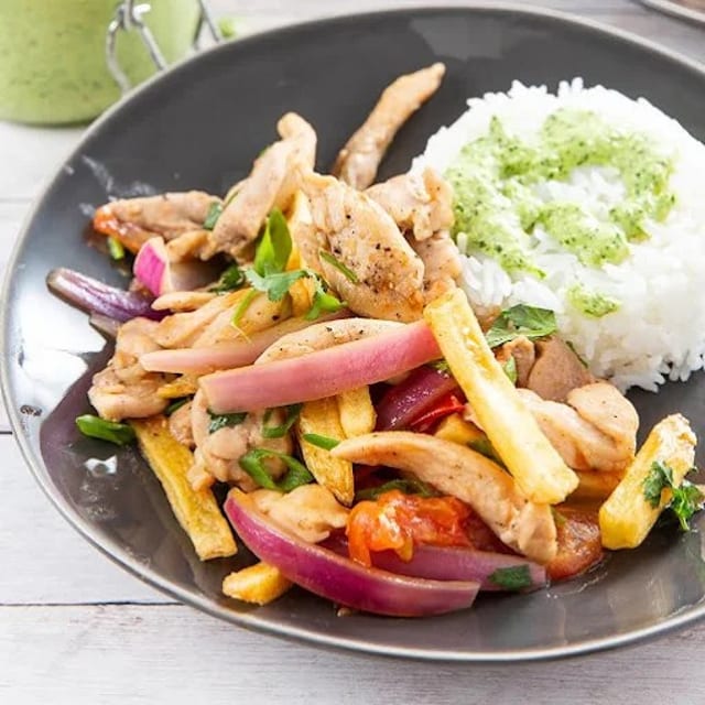 Pollo Saltado Chicken.